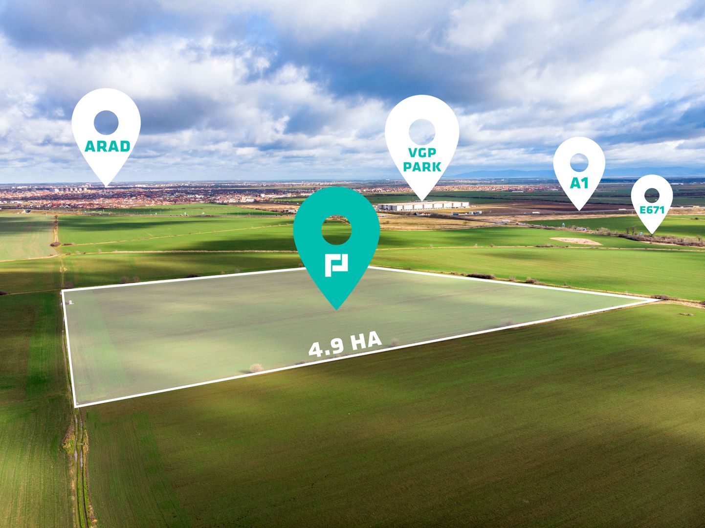 Teren de 49000 mp în Arad - Poză 1