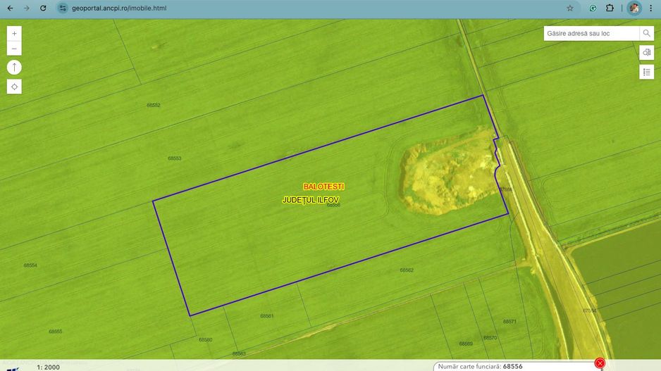 Teren intravilan cu destinatie rezidentiala 55.515 mp Balotesti - Poză 1