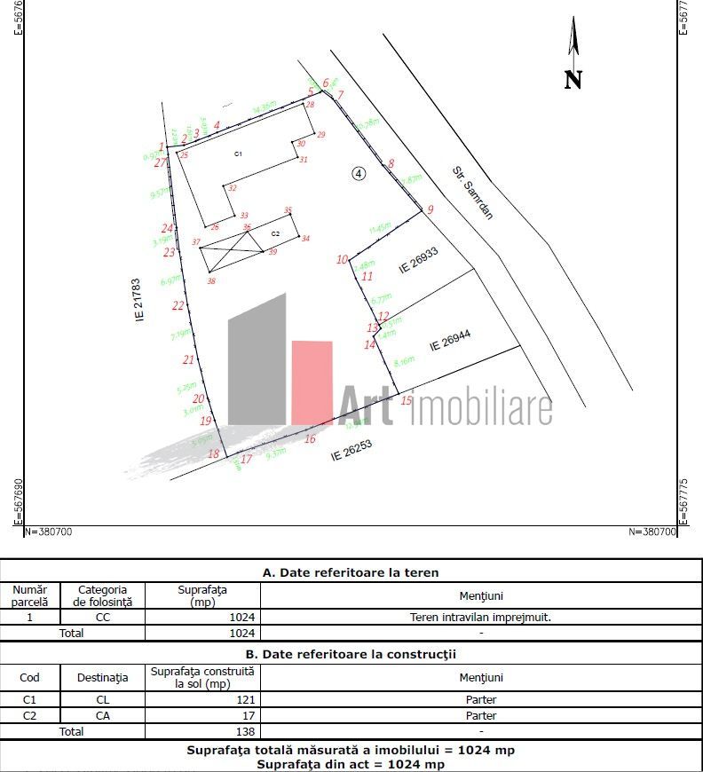 Teren 1024 mp+ casă din cărămidă în suprafață de 121 mp - Poză 12