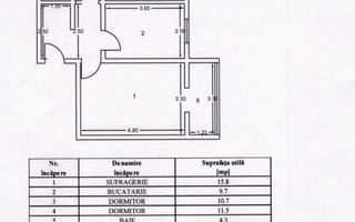 Apartament 3 camere de vânzare – Tineretului - Schiță 10