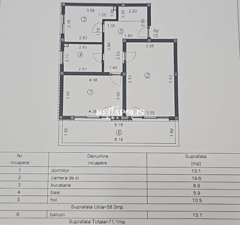 2 camere | Curte 347 mp | Decomandat | Parcare - Poză 4