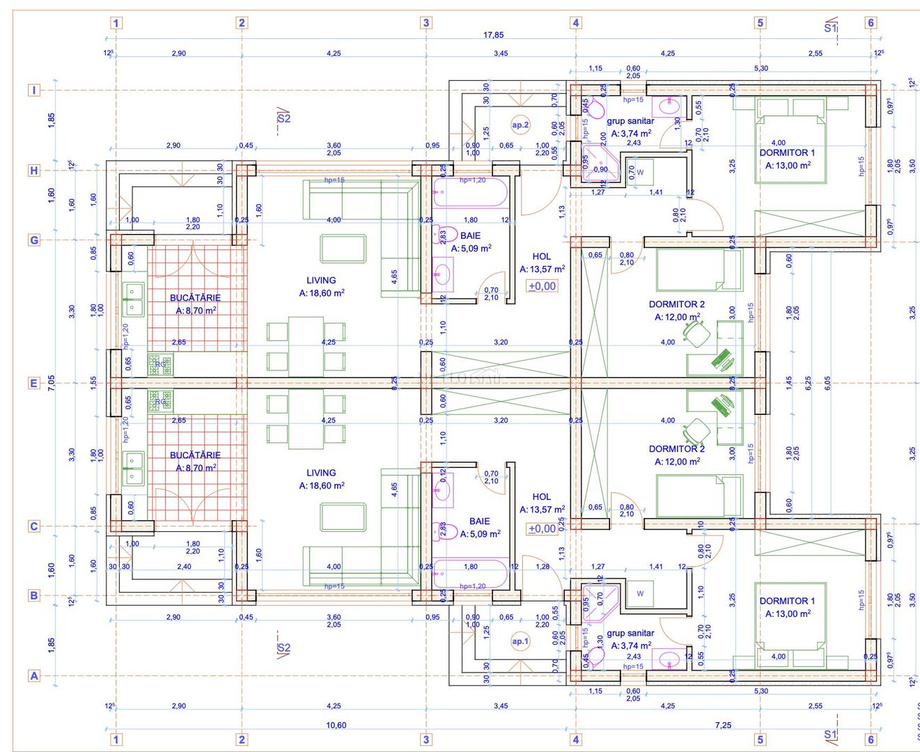 Vand Duplex pe parter 3 camere Mosnita Noua cu Canalizare Comision 0 - Poză 2