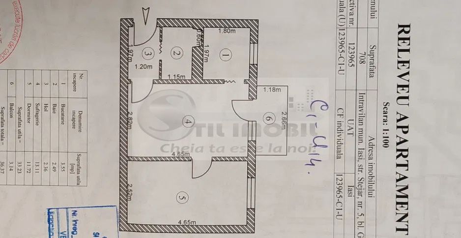 Apartament 2 camere Tătărași pret 59.900 € - Poză 1