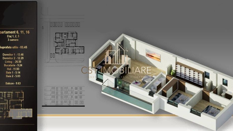 Zona Soarelui / Apartament cu 3 camere / Etaj 1 / Ultrafinisat - Poză 1