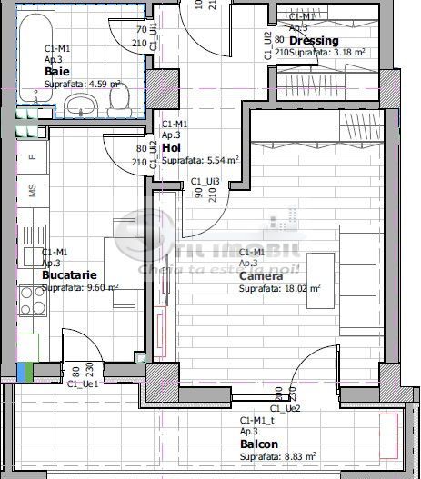 BLOC NOU! Apartament cu o camera+dressing Tatarasi etaj 10 50mp 85.000 euro - Poză 8