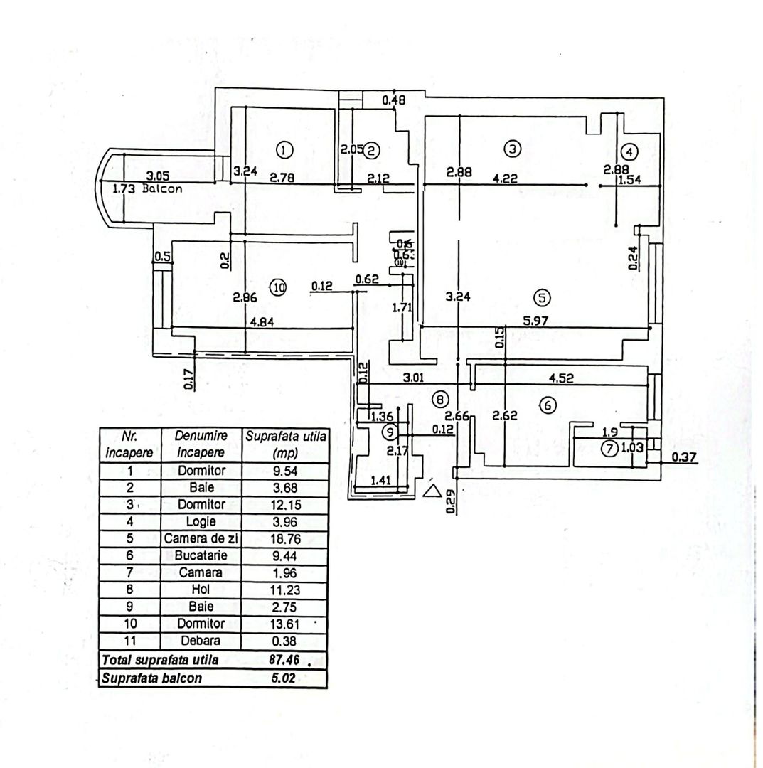 Apartament 4 camere, recompartimentat, mobilat și utilat, VASLUI - zona TRAIAN - Poză 9