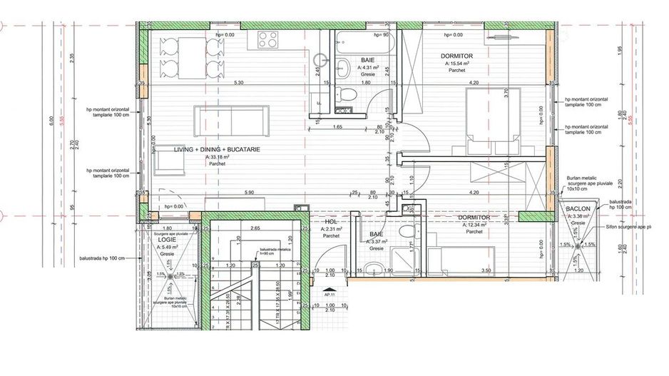 Apartament 3 camere 71 m2 in ansamblu nou Plopilor - Poză 3