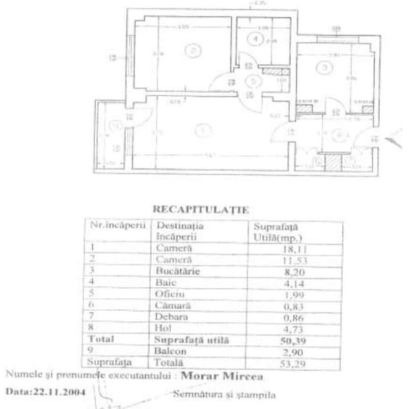 APARTAMENT 2 CAMERE | ETAJ 8 | CRANGASI - Schiță 7