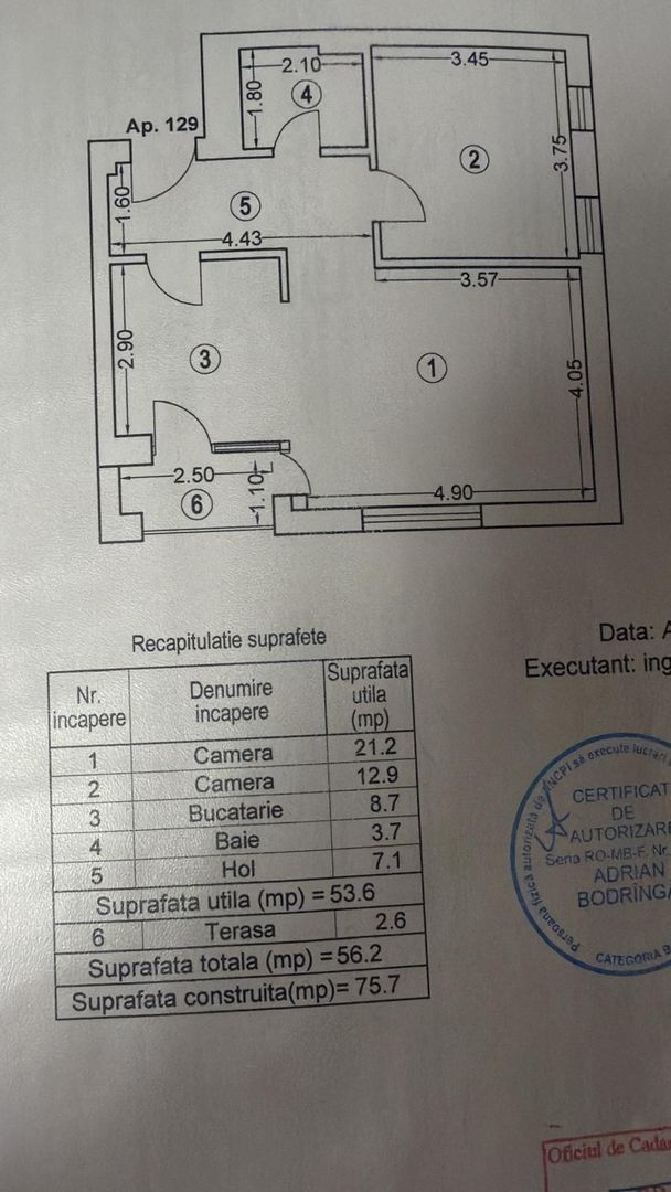 Apartament | 2 camere | Parcare subterana | Cloud 9 - Schiță 11