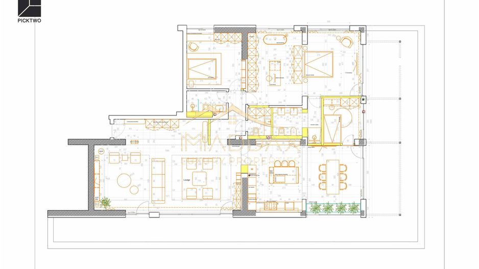 Penthouse cu 4 camere // terasă 70 mp / 200 mp / 3 parking / Straulesti - Schiță 44