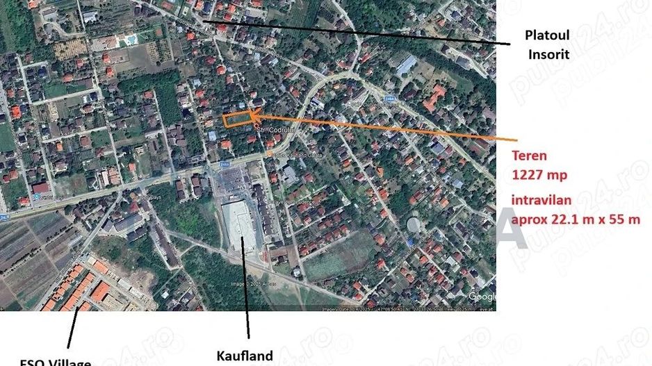 Teren intravilan Iasi, Galata Deal, 1227 mp, utilități, acces facil - Poză 1
