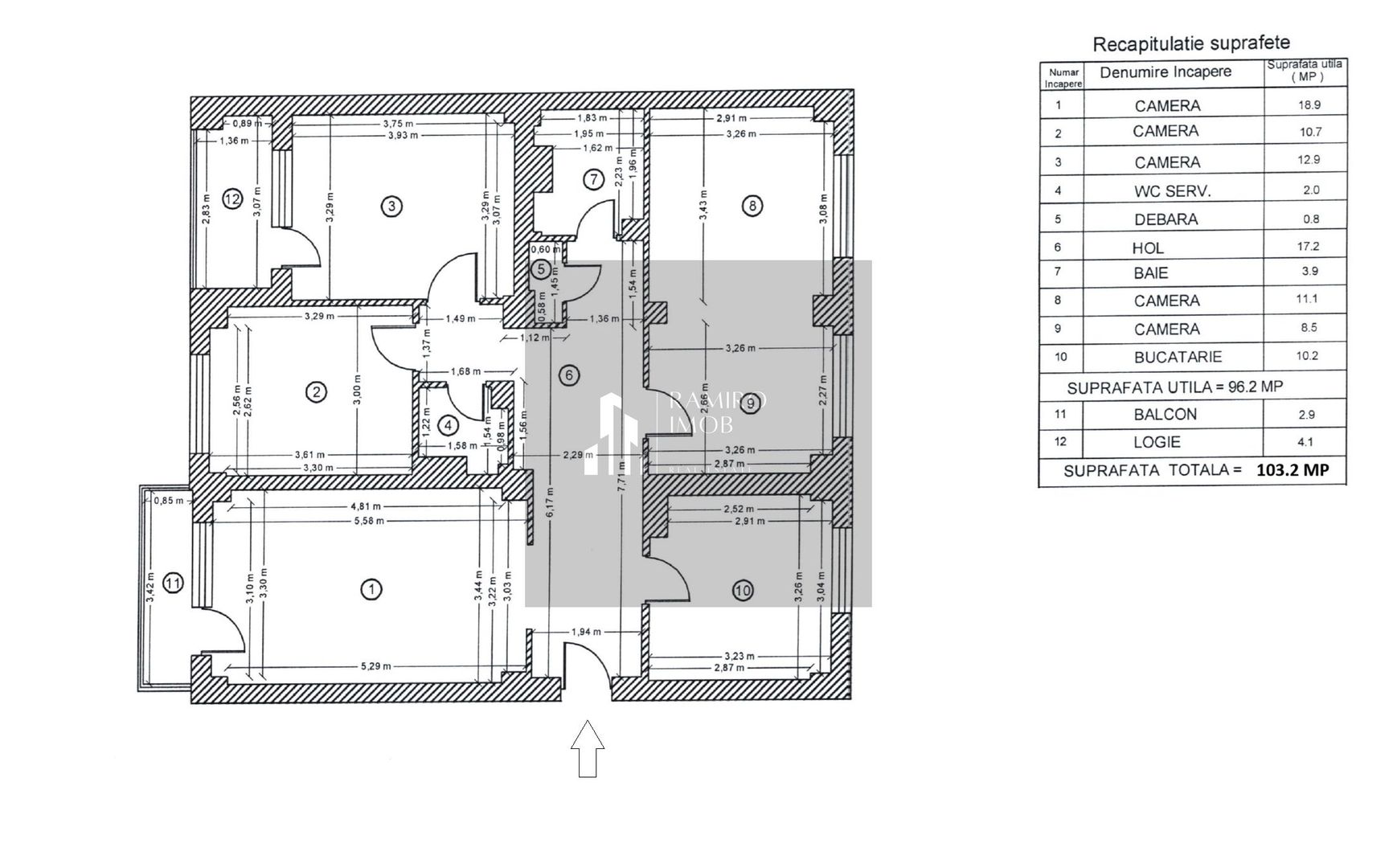 Apartament 104mp-utili 2bai centrala -an 1985 -Bd. Chisinau /Mega Mall - Poză 3