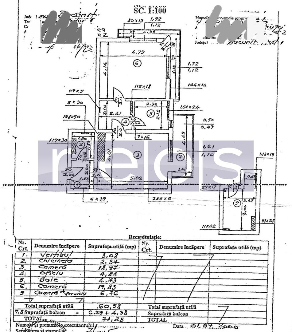 VANZARE APARTAMENT 2 CAMERE 70MP PIATA AMZEI ROMANA INVESTITIE 2 BALCOANE - Poză 15