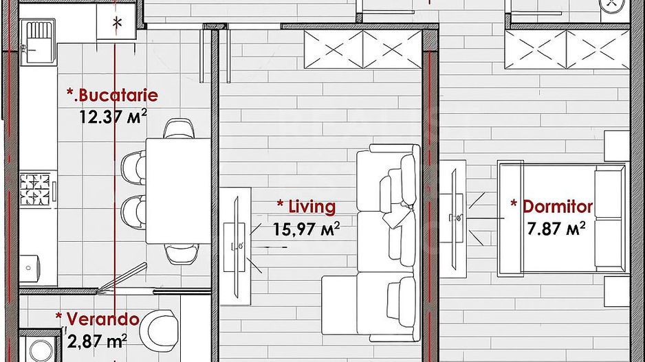 Vânzare, apartament, 2 camere, șos. Hâncești, Telecentru - Poză 5