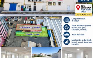SPAȚIU COMERCIAL 167 mp + TERASĂ 170 mp, ETAJ 2, PIAȚA TRAIAN – VASLUI - Poză 1