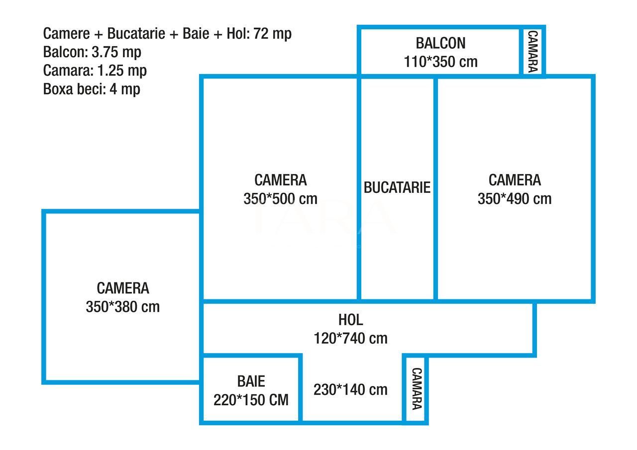 Apartament 3 camere decomandate, 72 mp, boxă, etaj 3/10, Cluj-Napoca - Poză 1