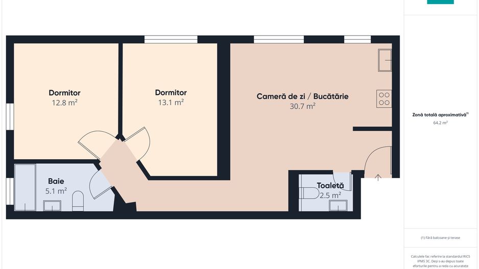 Apartament cu 3 camere | Bloc nou | Zona Lipovei - Poză 11