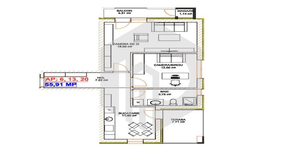 62mpu | Apartament 3 Camere | Piata Rahovei | 2 Dormitoare | La Cheie - Poză 9