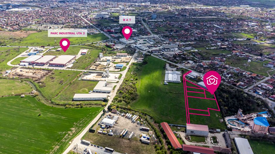 Teren cu PUZ in Arad, servicii, industrie, depozitare 8.307 mp - Poză 1