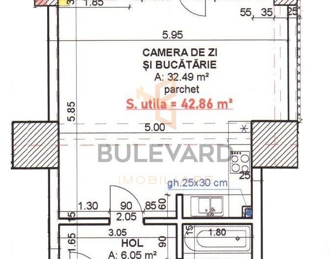 Comision 0. Apartament tip studio la cheie in bloc nou! - Schiță 17