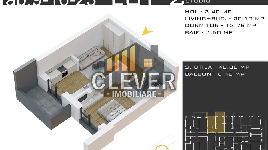 Apartament 2 camere - Finisaje la Alegere, Comision 0%, Pallady - Schiță 13
