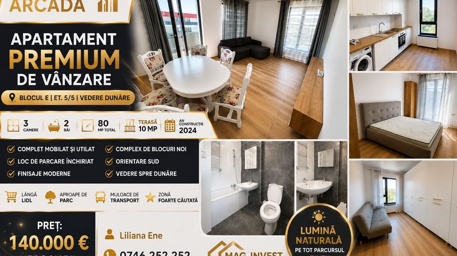 Apartament modern cu 3 camere - Complex Arcada - Poză 1