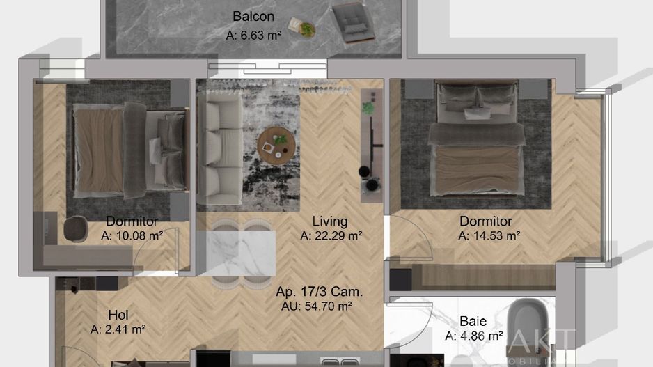 Apartament 3 camere | Terasa | Priveliste | Terra, Floresti - Schiță 3