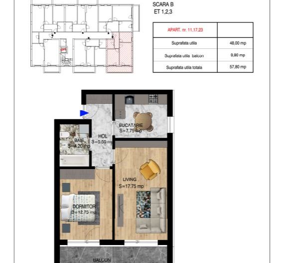 AP. 2CAM. DECOMANDAT IN BLOC P+4 /SCOALA BRAUNER, METROU TECLU! - Poză 1