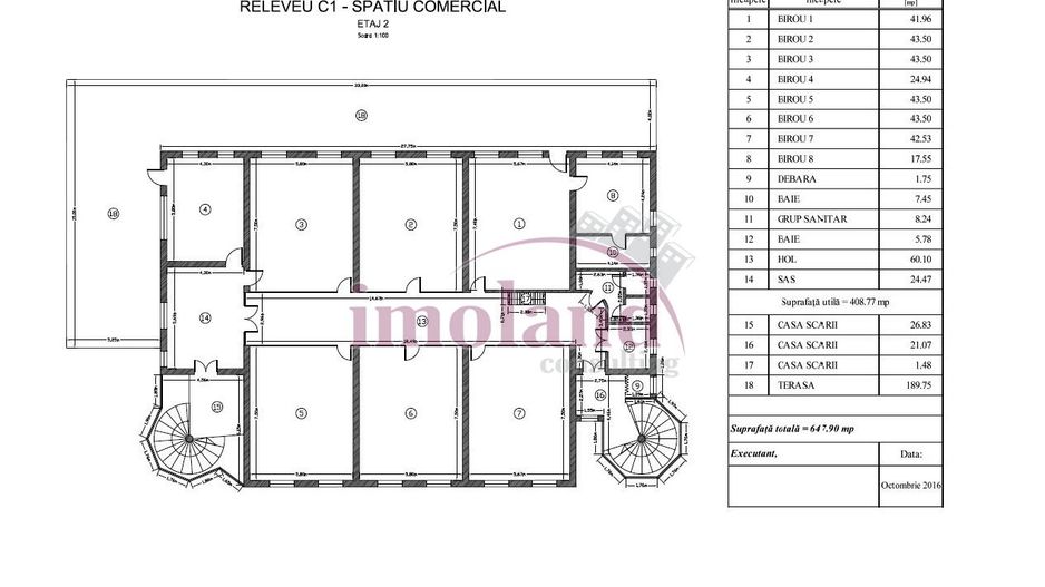 Cladire depozit-hala-birouri | teren 3110 mp - Pipera-OMV - Schiță 9