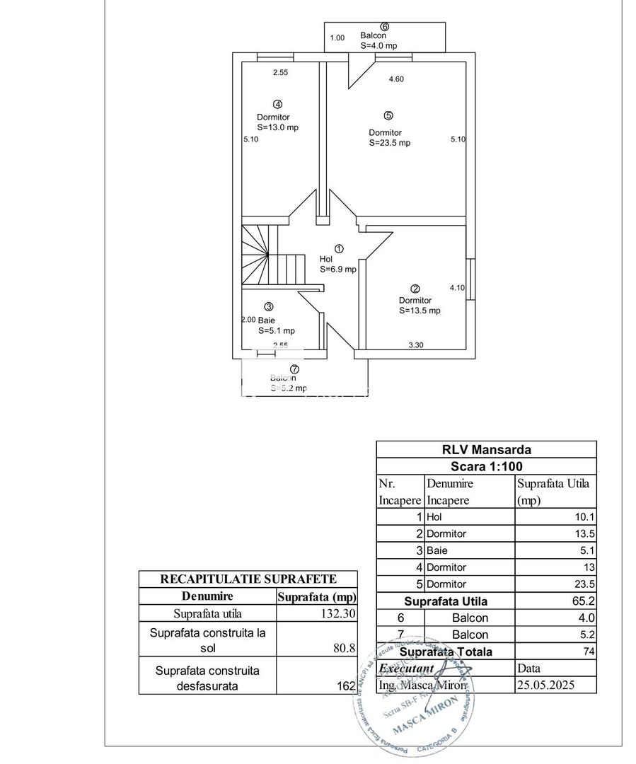 Casă tip duplex | 132,30 mp utili | 300 mp teren | garaj | Șelimbăr - Schiță 13