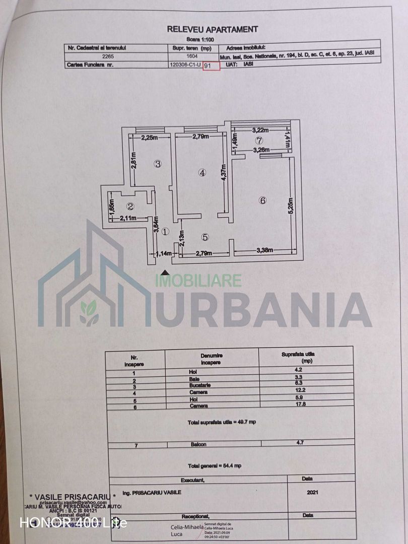 Apartament 2 camere decomandate, etaj 6/7, zona Podu Ros, Iasi - Poză 2