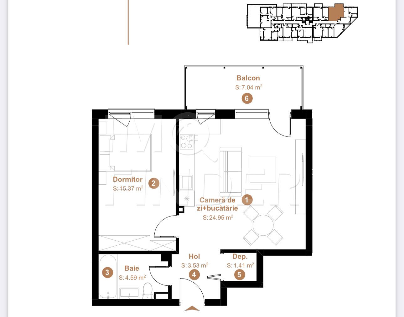 Comision 0% - 2 camere semifinisat, zona VIVO, cu CF - Poză 5