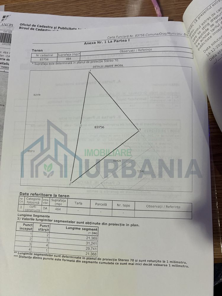 Teren intravilan 464 mp, Goruni, utilități în curs de finalizare - Poză 1