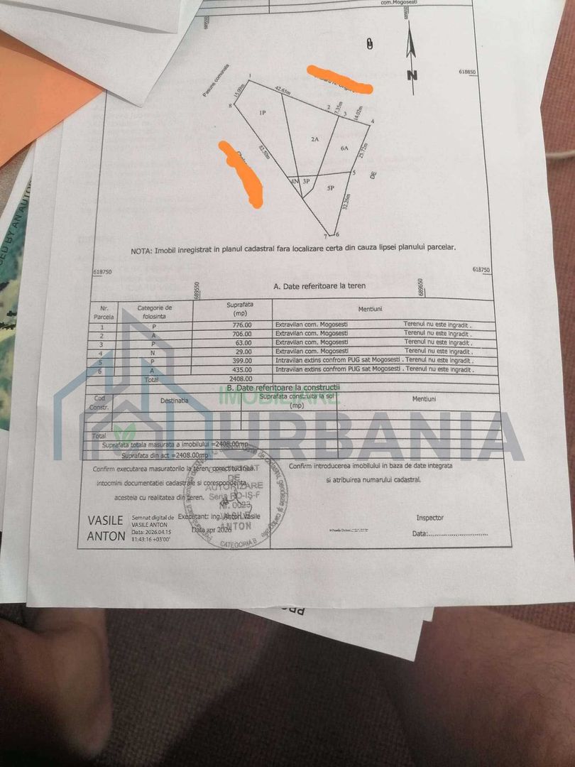 Teren de vânzare în Mogosesti, Budesti - Intabulat - Poză 2