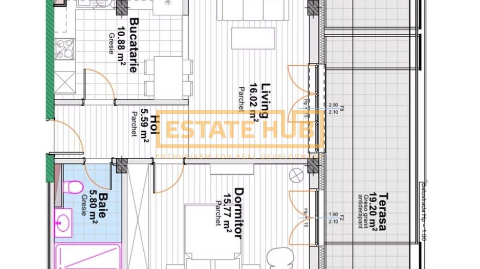 Apartamente 2 camere | Standarde NZEB | Comision 0 - Poză 3