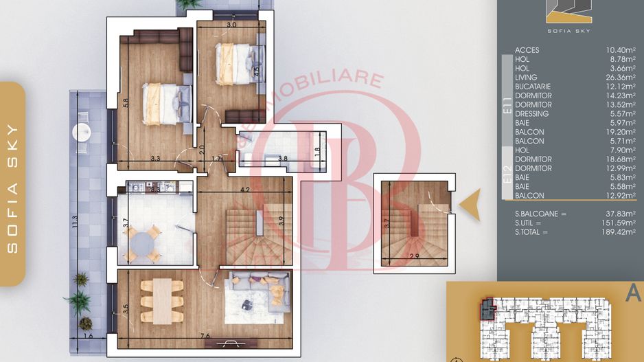 Bloc Finalizat Duplex 5 camere Theodor Pallady 7min Metrou - Schiță 2