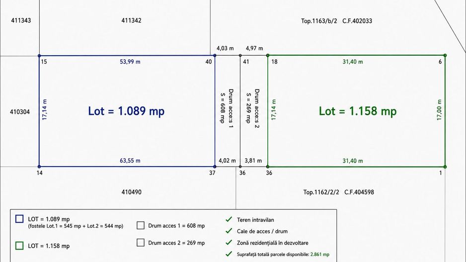 Teren intravilan 2317 mp, Giarmata Vii – toate utilitățile - Poză 1