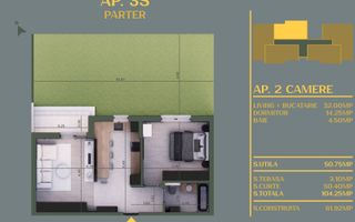 DISCOUNT!! Apartament 2 camere cu gradina | Berceni/Vidra - Poză 3