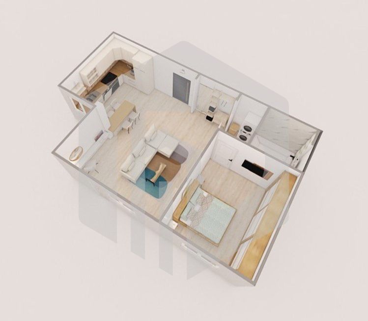 Apartament 2 Camere | 60mpu | Bloc Y  Etaj intermediar | Rahovei - Poză 7
