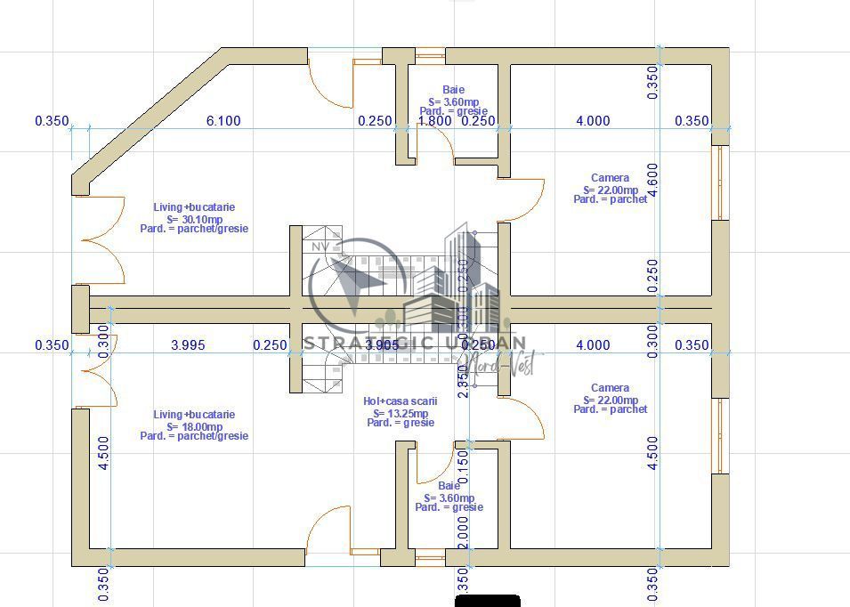 Duplex semifinisat, zona Fagului - Schiță 3