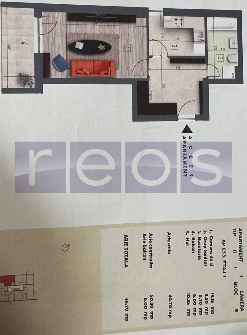 DE VANZARE STUDIO 41 MP PREL GHENCEA  - DR TABEREI | DECOMANDATA - Schiță 5