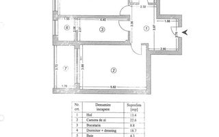 Apartament cu 2 camere de vanzare, zona Parc Tineretului, Sector 4 - Schiță 8