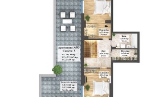 Vânzare - Penthouse zona Copou, 163.75 mp utili + 81.65 mp terasă - Poză 4