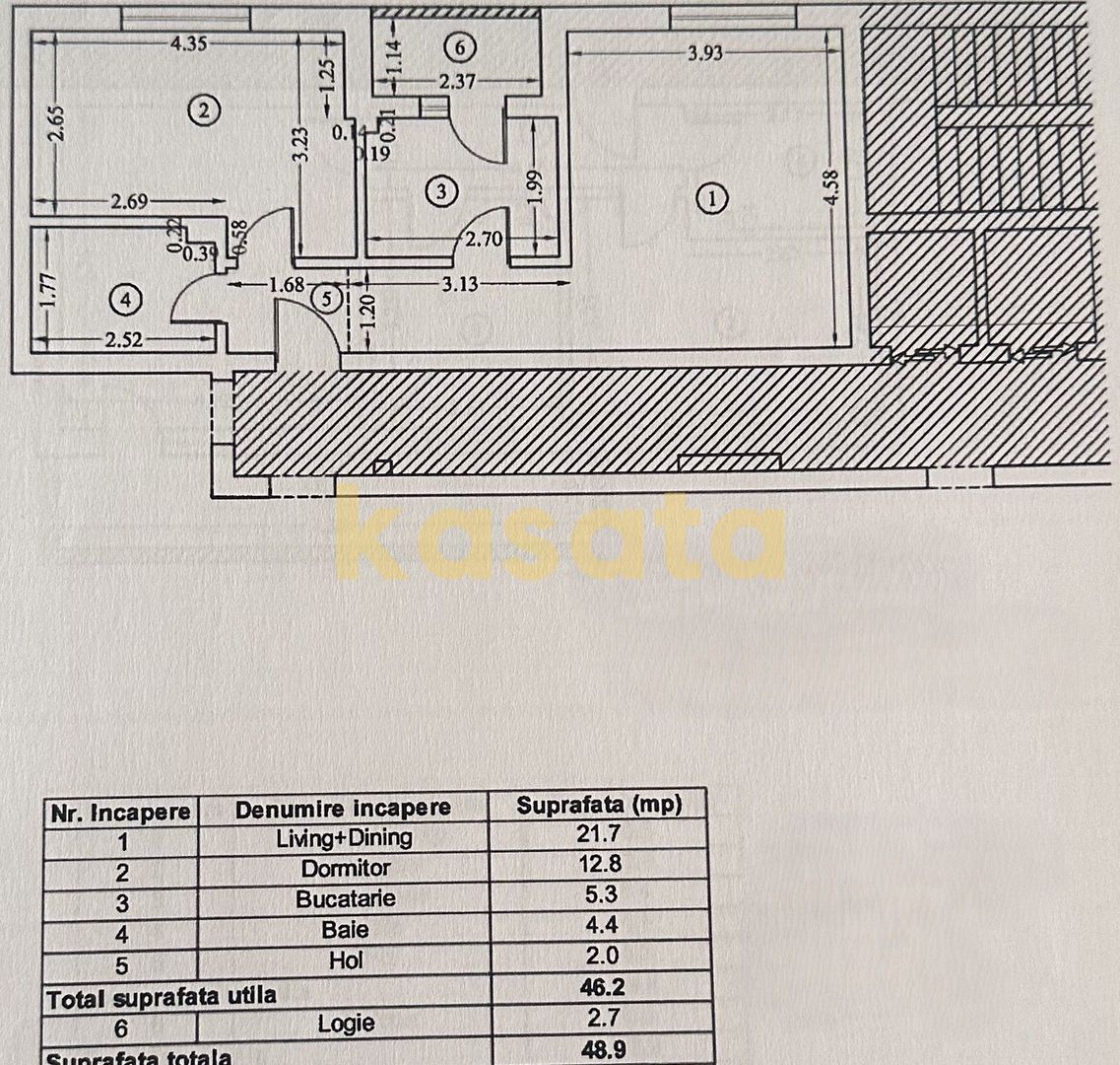 2 Camere 🏢 | Loc de parcare inclus | Totul nou ✨Aproape STB 🚌 - Schiță 6