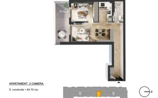 Chirie I Apartament 2 camere și terasă de 15 mp | Rond OMV Pipera - Poză 10