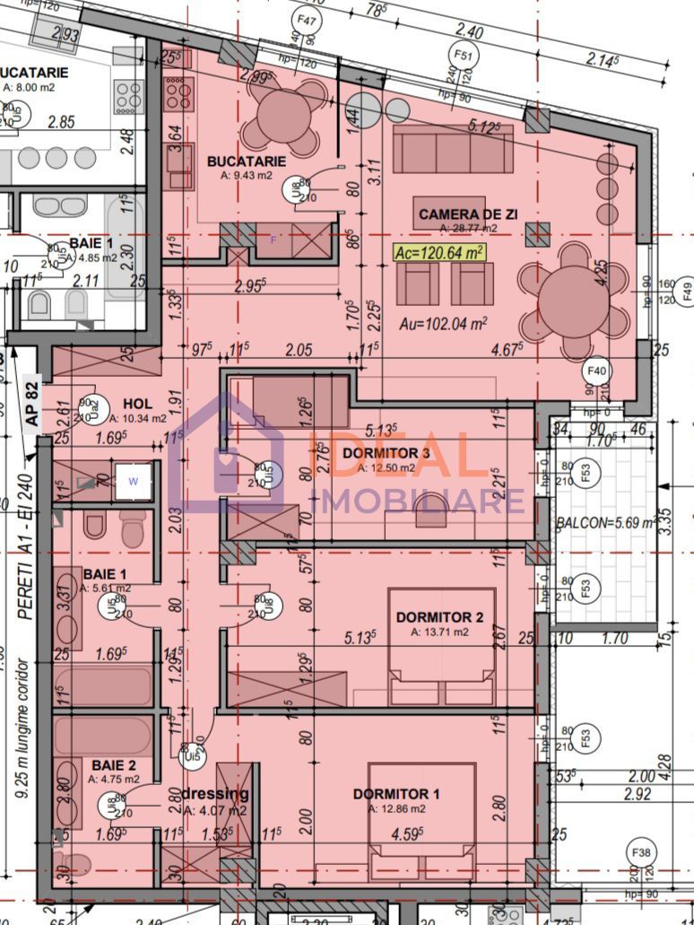 Apartament generos cu 4 camere si balcon,  102 mp utili, zona Turnisor - Poză 11