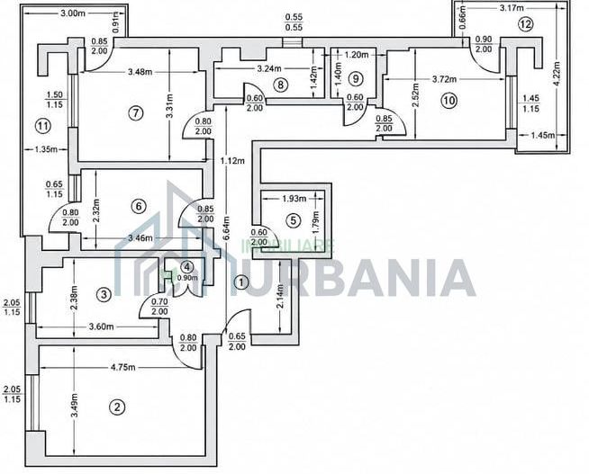 Apartament 4 camere, decomandat, Zona Dacia (Bulevard), Iași - 79 mp utili / 96 mp cu balcoane - Poză 10