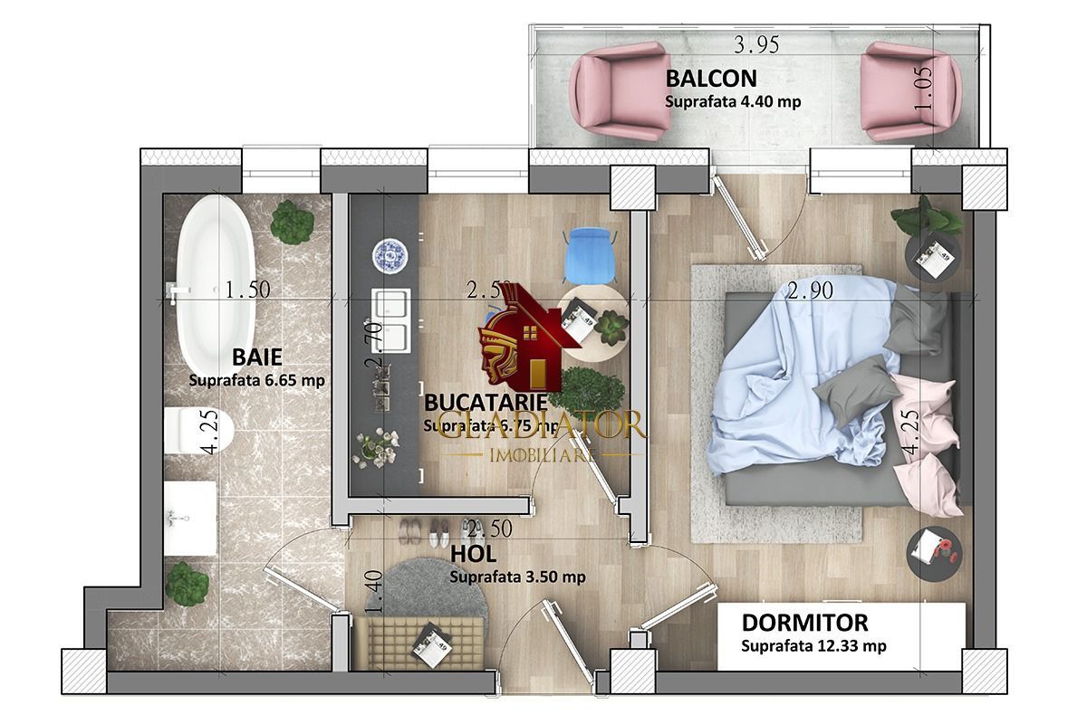 Apartament 1 camere, decomandat, bloc nou, Capat CUG - Lunca Cetatuii - Poză 6