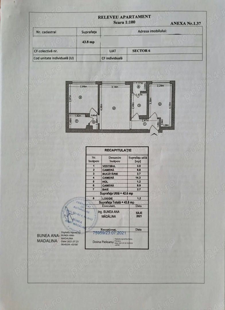 De vanzare Apartament 3 camere Apusului - Poză 7