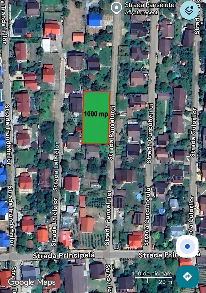 Teren intravilan 1000 mp, plat, între case, Lunca Cetățuii - Poză 2